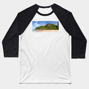 Exotic sand beach and cliffs with forest Baseball T-Shirt